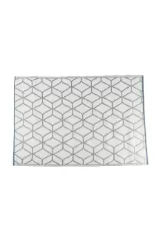 Image of Geometric Pattern Reversible Outdoor Rug
