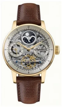 Image of Ingersoll Mens The Jazz Automatic Brown Leather Strap Watch
