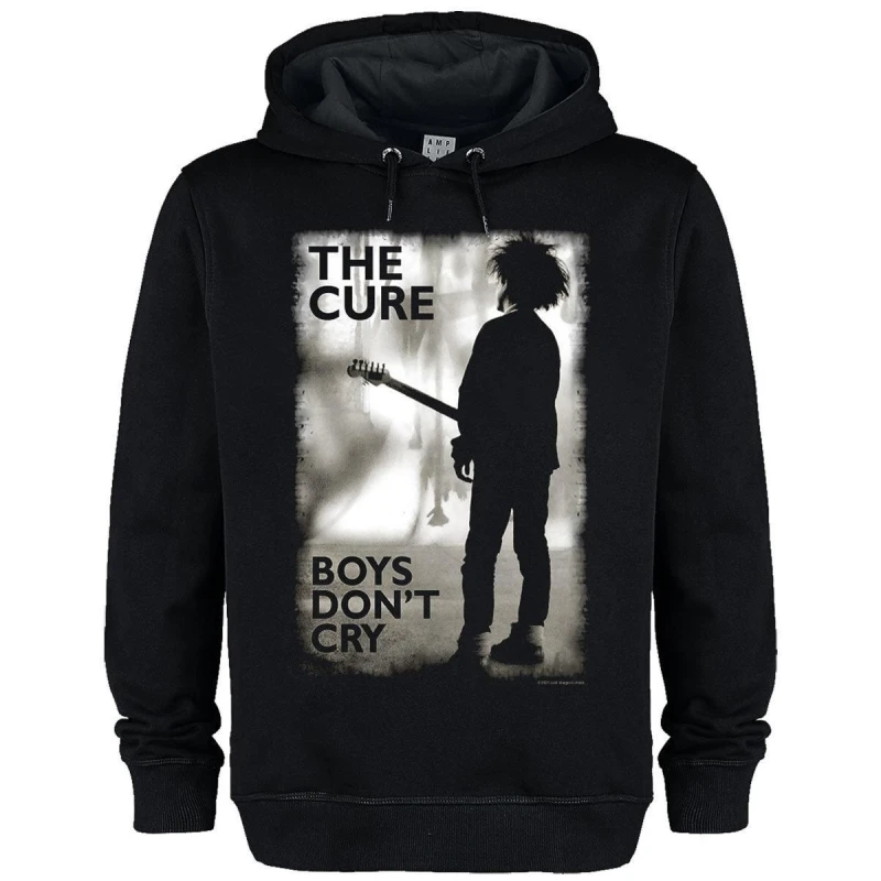 Image of Amplified Amplified Men Don't Cry The Cure Hoodie in Black Size: X-Small Black XS Male 5063425839339