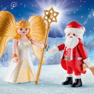 image of Playmobil - Santa and Angel with Star Christmas Playset