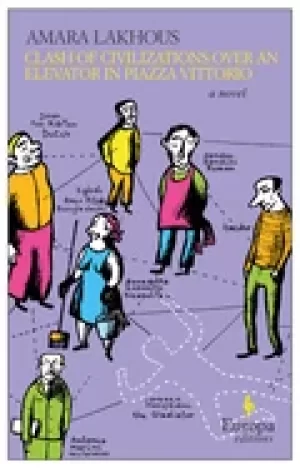 Image of clash of civilizations over an elevator in piazza vittorio a novel