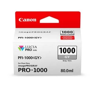 Image of Canon PFI1000 Grey Ink Cartridge