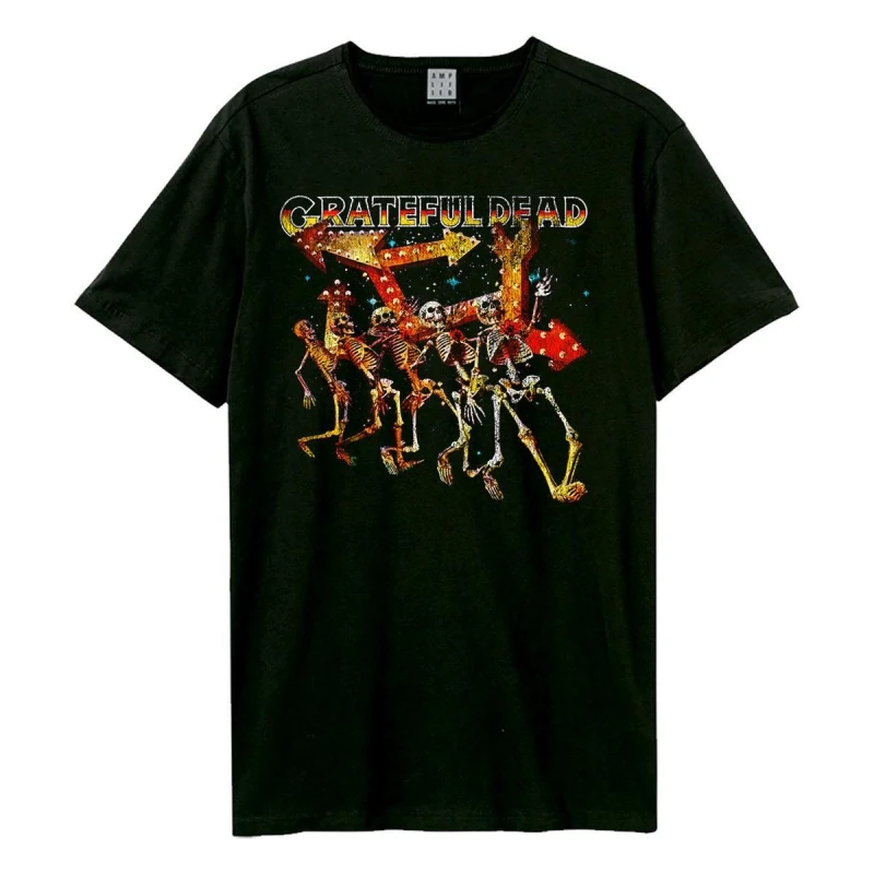 Image of Amplified Amplified Men Dancing Skellies Grateful Dead T-Shirt in Black Size: X-Small Black XS Male 5063852060542