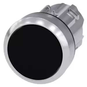 Image of Siemens Flat Black - Momentary, SIRIUS ACT Series, 22mm Cutout, Round