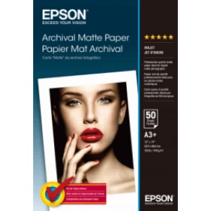 Image of Epson C13S041340 Original A3 Archival Matte Paper 192g x50