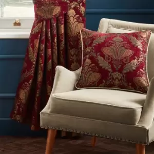 Image of Shiraz Traditional Jacquard Cushion Burgundy / 58 x 58cm / Cover Only