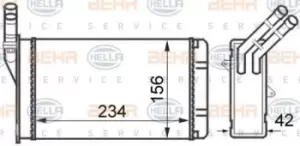 Image of Behr Heat Exchanger 8FH351024-301 Aluminium Genuine replacement for Car