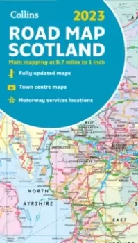 Image of 2023 Collins Road Map of Scotland : Folded Road Map