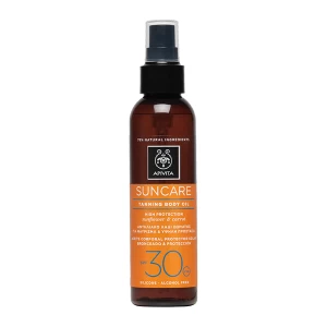 image of Apivita Tanning Body Oil SPF 30 With Sunflower & Carrot 150ml