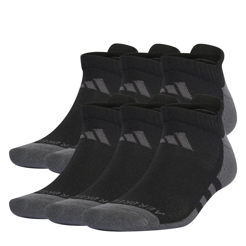 Image of adidas AEROREADY Low-Cut 6 Pair Socks Juniors - Black 1 - 6
