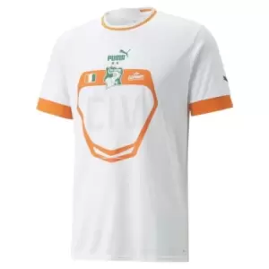 Image of Puma Ivory Coast Away Shirt 2022 2023 Adults - White