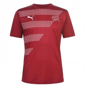 Puma Switzerland Pre Match Shirt 2020 Mens - Red/White