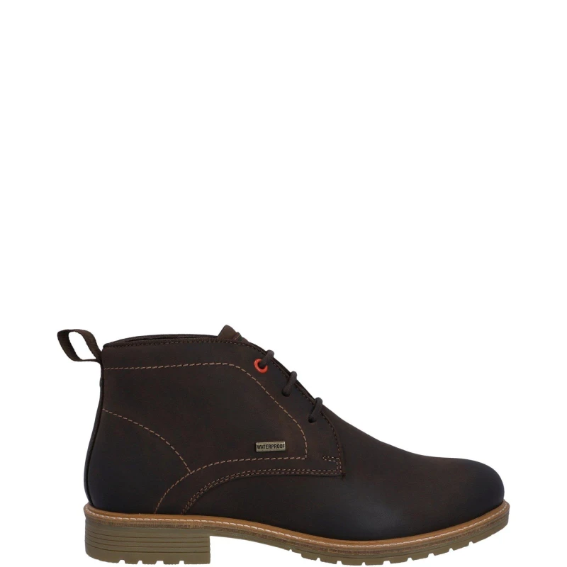 Image of Hunter Mens Jura Leather Desert Ankle Boots UK Size 7 (EU 41) BROWN HUN129-BROWN-7