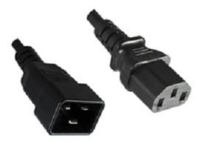 Image of Microconnect PE030620 power cable Black 2m C13 coupler C20 coupler