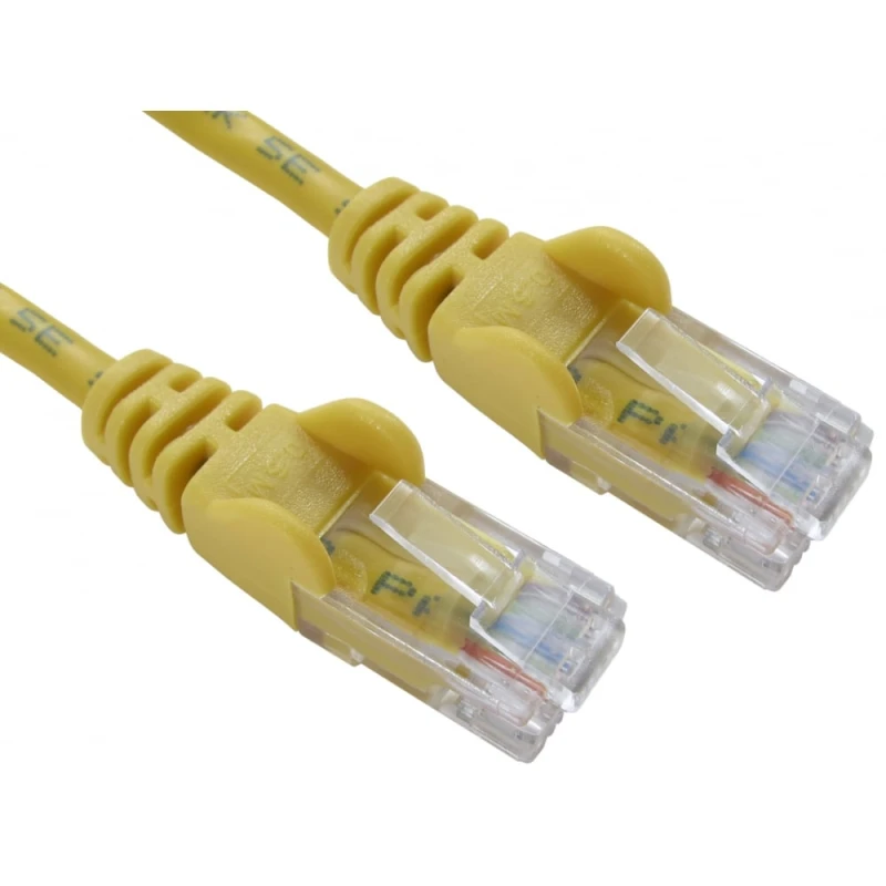 Image of Cables Direct 1m Economy 10/100 Networking Cable - Yellow