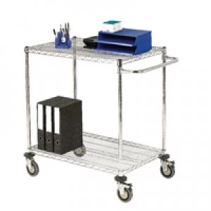 Image of Slingsby 2-Tier Chrome Mobile Trolley 372995