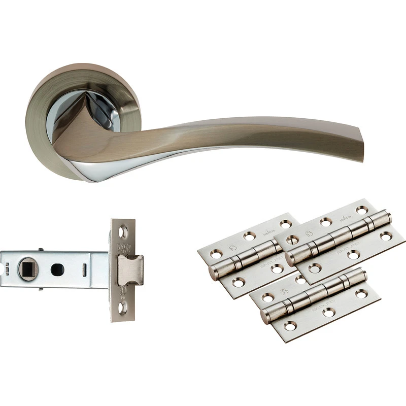 Image of CARLISLE BRASS Carlisle Brass - Sines Latch Pack Ultimate Door Pack Satin Nickel/Polished Chrome UDP008SNCP/INTB