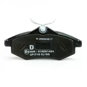 Image of DELPHI Brake pad set not prepared for wear indicator LP1716 Brake pads,Brake pad set, disc brake CITROEN,C2 Schragheck (JM),C3 I Schragheck (FC_, FN_)