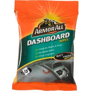 image of Armor All Dashboard Wipes Matt Finish - Pack of 15