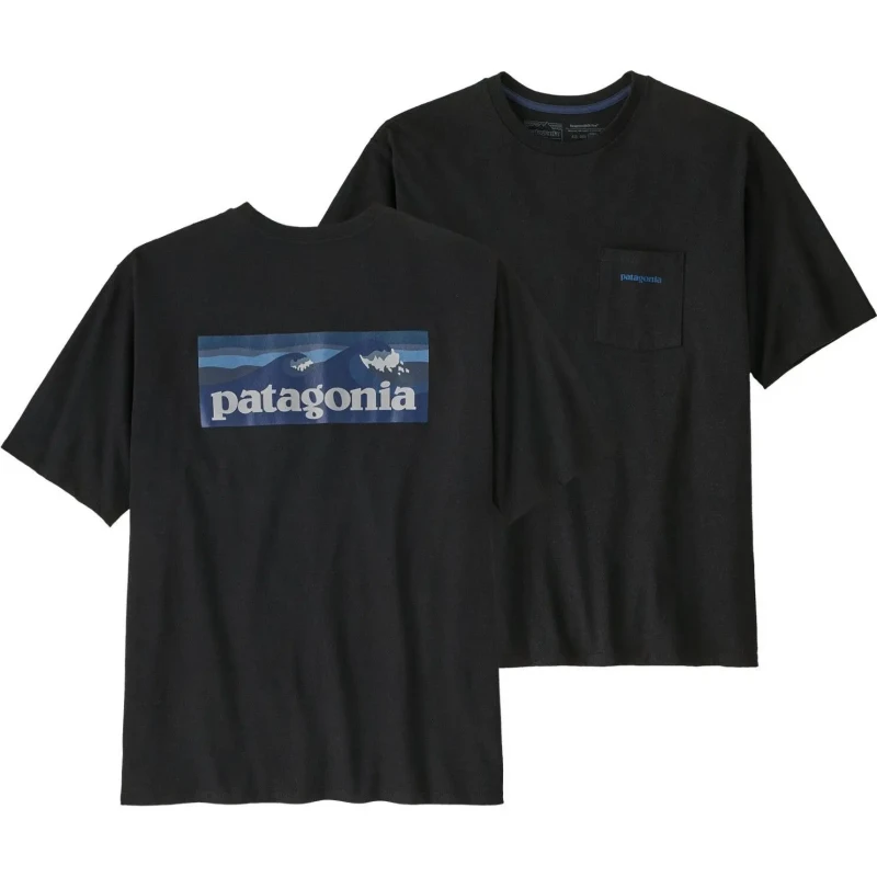Image of T-Shirt Patagonia Boardshort Logo Pocket Responsibili Noir Male XS