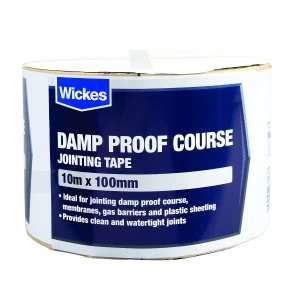 image of Wickes Damp Proof Course Jointing Tape - 100mm x 10m