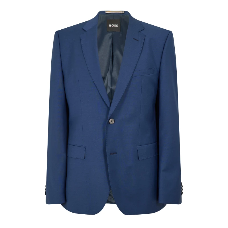 Image of Boss Mens H-Jasper Luxury Suit Jacket Open Blue male 40S (50S)