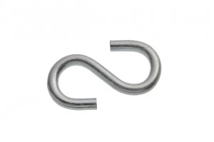 Image of Wickes Bright Zinc Plated S Hook 50mm Pack 4