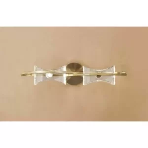 Image of Kromo wall light with switch 2 Bulbs G9, antique brass