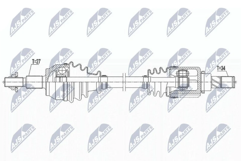 Image of NTY NPW-FR-139 Drive shaft Automatic Transmission, Front Axle Left Drive Shaft (13)
