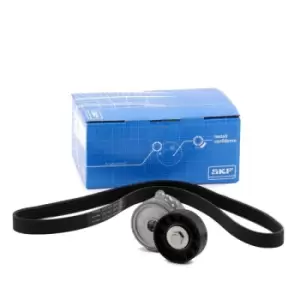 Image of SKF V-ribbed belt set VKMA 33320 Serpentine belt kit,Auxiliary belt kit FORD,FIAT,PEUGEOT,Focus II Schragheck (DA_, HCP, DP)