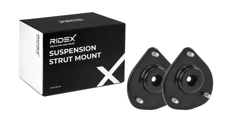 Image of RIDEX 1180S0957 Top strut mount Front Axle, without bearing Suspension Strut Support Bearing (1180)