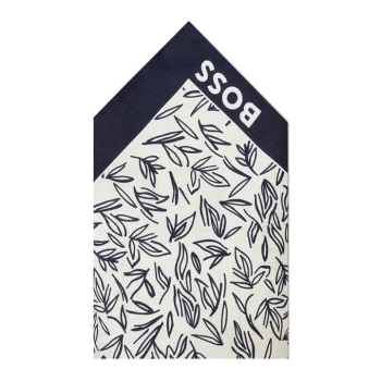 Image of Boss H-Pocket Square - White