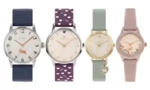 Radley Womens Quartz Watch: Espresso Silicone Strap Printed Dial Watch (RY21441)