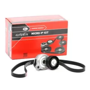 Image of GATES V-ribbed belt set VOLVO K015PK1123XS 31401425 Serpentine belt kit,Auxiliary belt kit,Poly V-belt kit,V-ribbed belt kit