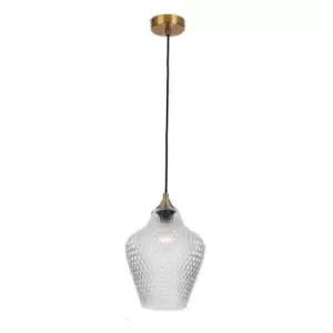 image of Larissa Lighting - Larissa Piraeus Dome Ceiling Pendant Light 1x E27 Clear Class