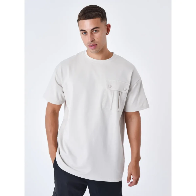 Image of Project X Paris Contrast pocket T-Shirt Project X Paris Gris Male XS