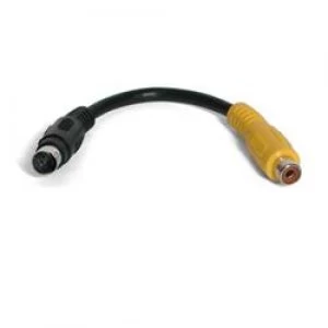 image of StarTech.com 6" S-Video to Composite Video Adapter Cable