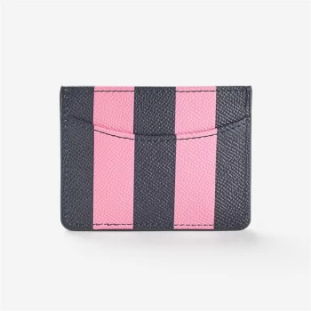 image of Jack Wills Lanpher Card Holder - Pink Navy Strip