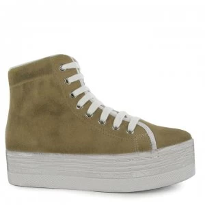 Jeffrey Campbell Homg Suede Wash Hi Tops - Sand White