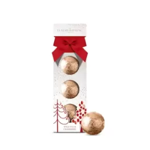 Image of The Luxury Bathing Company Wild Fig & Cranberry Bath Fizzers Stack 3 pcs