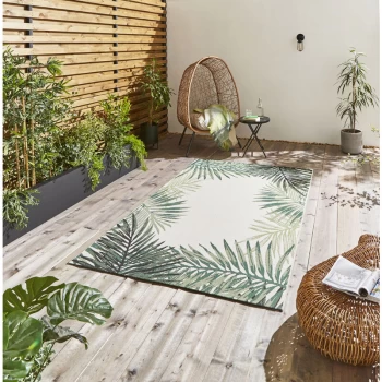 Image of Miami 19435 Light Beige Green 160cm x 230cm Rectangle - Green and Beige