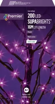 Image of Supabrights Purple 200 LED Indoor & Outdoor String Lights