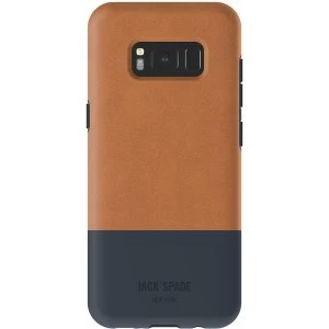 Image of Jack Spade Color-Block Case for Samsung Galaxy S8 - Fulton Tan/Navy