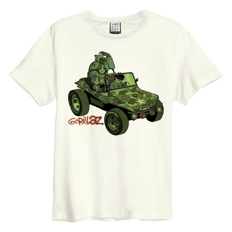 Image of Amplified Amplified Men Geep Gorillaz T-Shirt in White Size: 3X-Large White XXXL Male 5063806406860