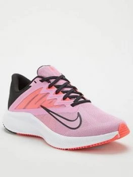 image of Nike Quest 3 - Pink/White , Pink/White, Size 7, Women