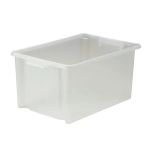 image of Strata Storemaster Crate Jumbo External W560xD385xH280mm 48.5 Litres Capacity Translucent Single