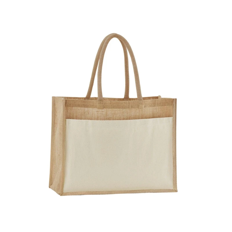 Image of Westford Mill Womens Starched Jute Tote Bag in Natural Natural Female One Size