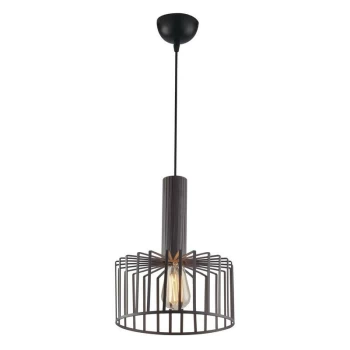 Image of Fan Europe Lighting - Fan Europe DAYTON Wire Frame Pendant Ceiling Light Bronze 25x26.8cm