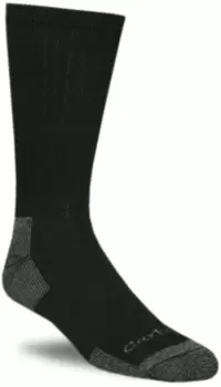 image of Carhartt All Season Cotton Crew Work Socks (3 Pack), Black Size M black, Size M