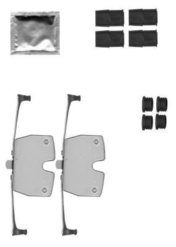 Image of HELLA Accessory Kit, brake caliper HELLA 8DZ 355 205-441
